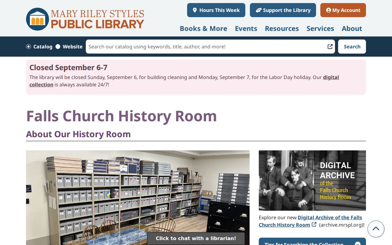 Bailey's Crossroads city directory research at the Falls Church History Room