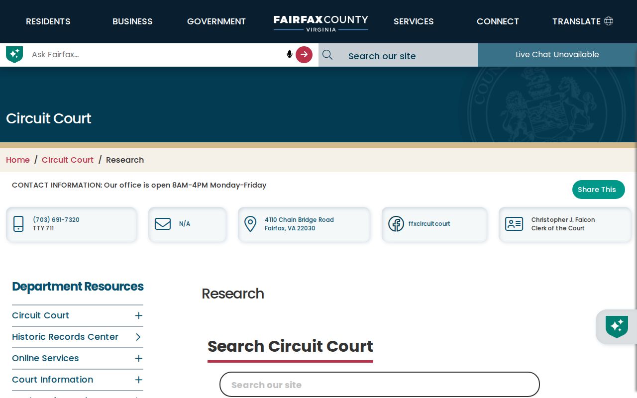 Bailey's Crossroads residents directory Fairfax Circuit land records research