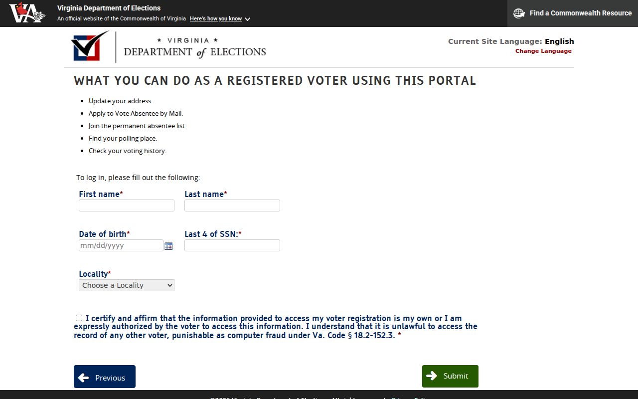 Bailey's Crossroads residents directory Virginia voter lookup