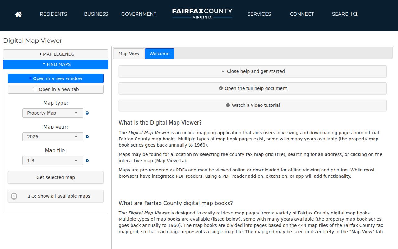 Bailey's Crossroads previous residents research in Fairfax County Digital Map Viewer